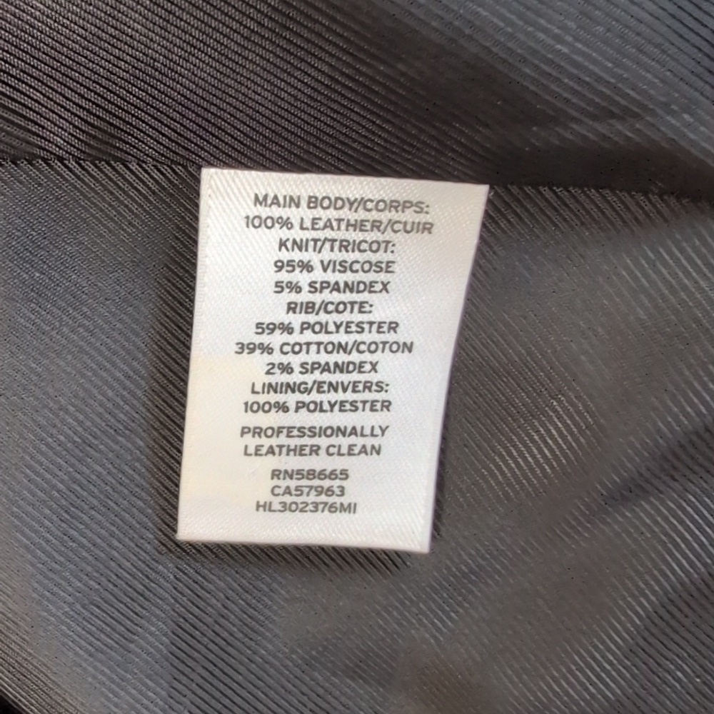 Treasure & Bond XS black real leather moto jacket with fabric front - Picture 6 of 7